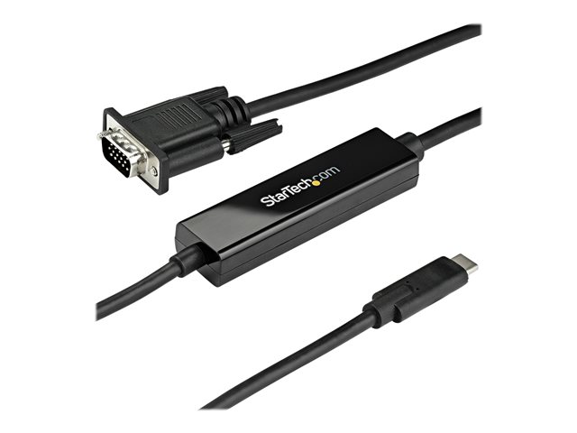 elara StarTech.com 3ft (1m) USB C to VGA Cable 1920x1200/1080p USB Type C to VGA Video Active Adapter Cable Thunderbolt 3 Compatible Laptop to VGA Monito