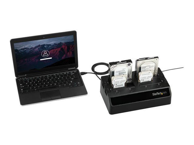 Elara StarTech.com 4-Bay USB 3.0 To SATA Hard Drive Docking Station USB Hard Drive Dock External 2.53.5 SATA III (6Gbps) SSDHDD Docking Station Hot-Swapp