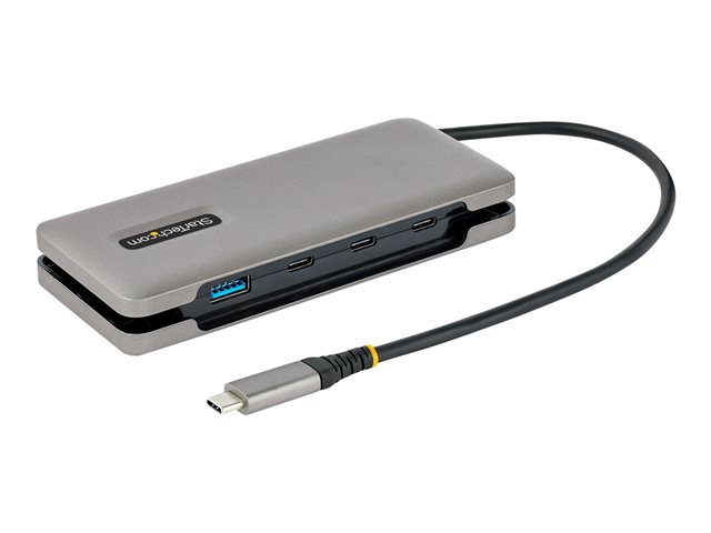 elara StarTech.com 4-Port USB-C Hub 1x USB-A and 3x USB-C Ports USB 3.1 10Gbps Bus Powered USB Type C Hub with 9.8in (25cm) Wrap-Around Cable Portable