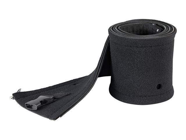 elara StarTech.com 40" (1m) Neoprene Cable Management Sleeve with Zipper & Buckle 1.2" (3cm) Diameter Computer/PC Power/Network/AV Cord Cover/Manager Fle
