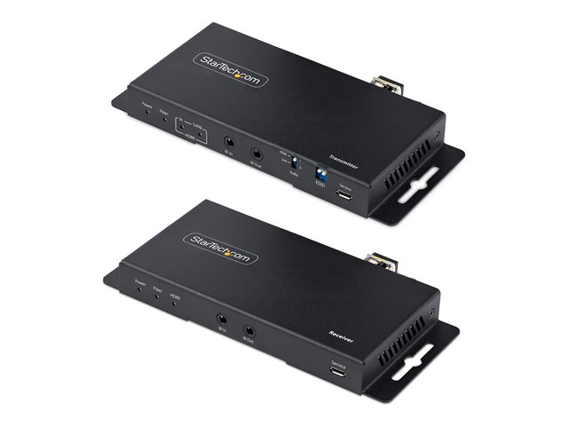 elara StarTech.com 4K HDMI over Fiber Extender Kit 4K 60Hz up to 3300ft/1km (Single Mode) or 1000ft/300m (Multimode) LC Fiber Optic HDR/HDCP Audio/RS232/