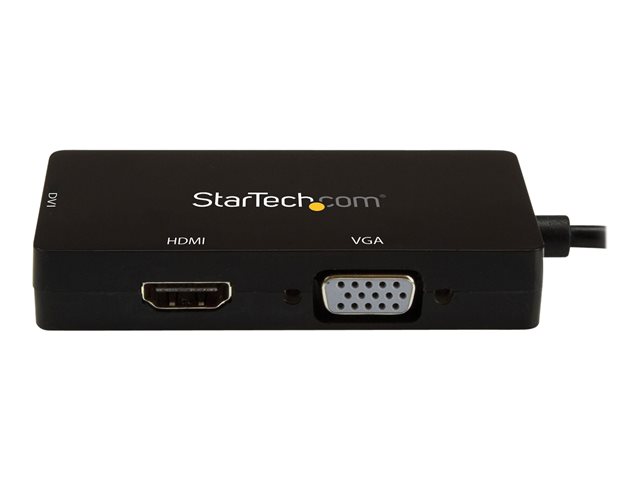 Elara StarTech.com 4K USB C To HDMI VGA & DVI Multi Port Video Display Adapter For Mac / Windows Laptop & Monitor (CDPVGDVHDBP)