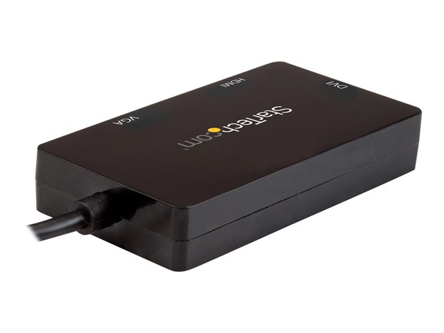 elara StarTech.com 4K USB C to HDMI VGA & DVI Multi Port Video Display Adapter for Mac / Windows Laptop & Monitor (CDPVGDVHDBP)