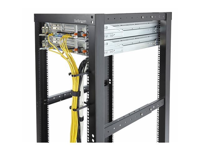 Elara StarTech.com 5-Pack 1U Vertical Cable Management D-Ring Hooks Cable Manager For 19" Server Racks/Cabinets Network Rack Wire Organizers Cable Guide