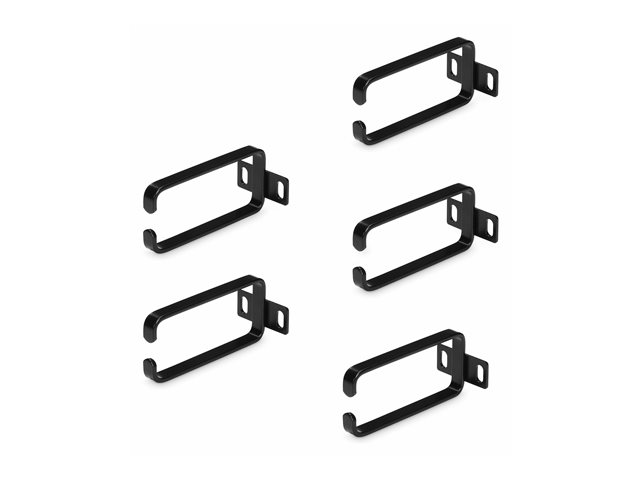 elara StarTech.com 5-Pack 1U Vertical Cable Management D-Ring Hooks Cable Manager For 19" Server Racks/Cabinets Network Rack Wire Organizers Cable Guide
