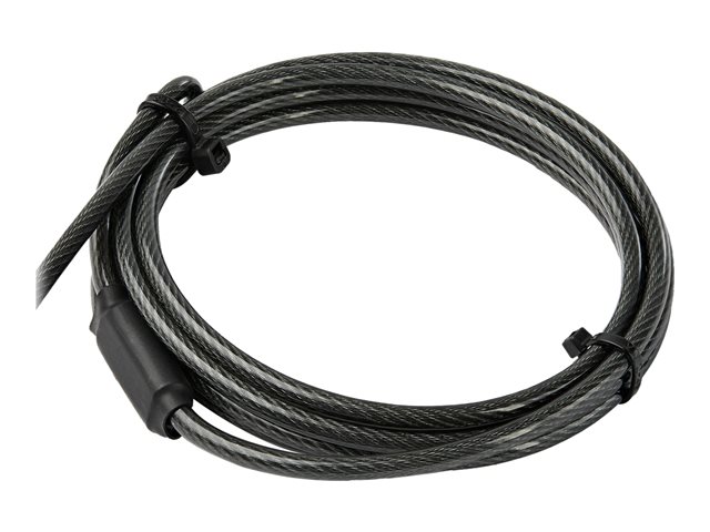 Elara StarTech.com 6.5' (2m) 3-in-1 Universal Laptop Cable Lock Keyed Laptop/Desktop Security Cable Lock Compatible W/ K-Slot Nano & Wedge Slot Computer
