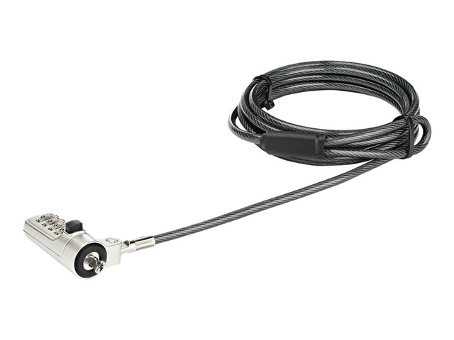 Elara StarTech.com 6.5’ (2m) Laptop Cable Lock 4 Digit Combination Laptop/Desktop Security Cable Lock For Wedge Slot Computers/Laptops Anti-Theft Vinyl-Co