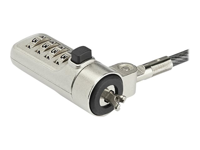 Elara StarTech.com 6.5’ (2m) Laptop Cable Lock 4 Digit Combination Laptop/Desktop Security Cable Lock For Wedge Slot Computers/Laptops Anti-Theft Vinyl-Co