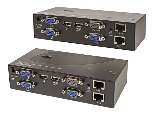 elara StarTech.com 650 ft/200m USB 2.0 Dual VGA KVM Console Extender over Cat5 UTP -for Dual VGA USB-enabled PC or KVM Switch