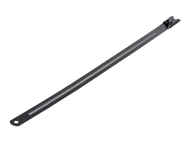 elara StarTech.com 9"(22cm) Metal Cable Ties 1/4"(7mm) wide 2-1/4"(55mm) Bundle Dia. 100lb(45kg) Tensile Strength Nylon Coated 316 Stainless Steel Self