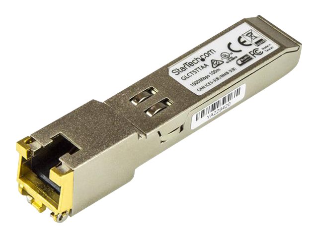 elara StarTech.com Cisco GLC-T Compatible SFP Module 1000BASE-T SFP to RJ45 Cat6/Cat5e 1GE/1000MbE Gigabit Ethernet SFP RJ-45 (Copper) 100m Cisco Firep