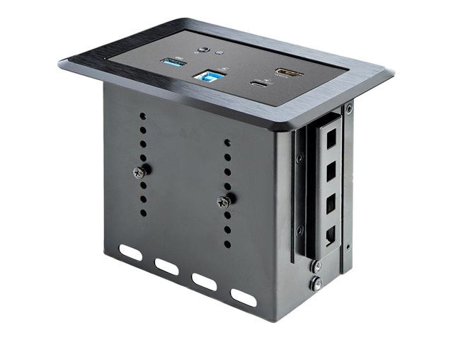 Elara StarTech.com Conference Room Docking Station Universal Laptop Dock 4K HDMI 60W Power Delivery USB Hub GbE Audio In-Table Connectivity Box For H