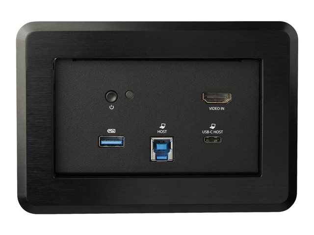 Elara StarTech.com Conference Room Docking Station Universal Laptop Dock 4K HDMI 60W Power Delivery USB Hub GbE Audio In-Table Connectivity Box For H
