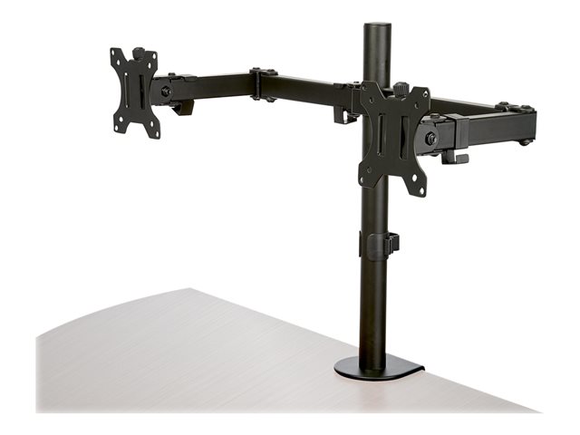 elara StarTech.com Desk Mount Dual Monitor Arm Desk Clamp / Grommet VESA Monitor Mount for up to 32 inch Displays Ergonomic Articulating Monitor Arm Heig
