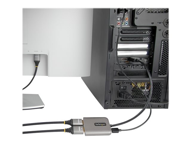 Elara StarTech.com DP To Dual HDMI MST HUB Dual HDMI 4K 60Hz DisplayPort Multi Monitor Adapter With 1ft (30cm) Cable DP 1.4 Multi Stream Transport Hub D