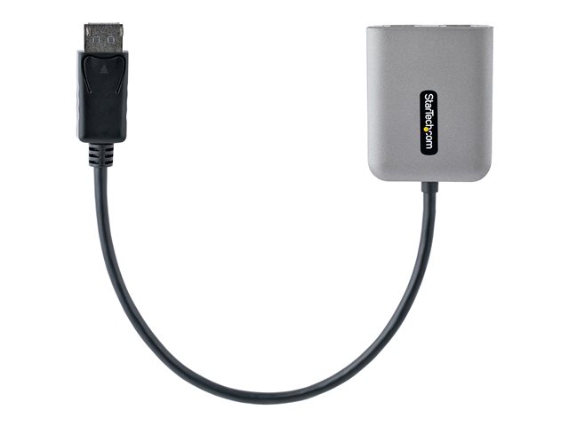 elara StarTech.com DP to Dual HDMI MST HUB Dual HDMI 4K 60Hz DisplayPort Multi Monitor Adapter with 1ft (30cm) Cable DP 1.4 Multi Stream Transport Hub D