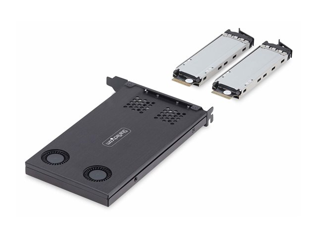 elara StarTech.com Dual-Bay M.2 NVMe SSD Removable Mobile Rack for PCIe x8 Slot