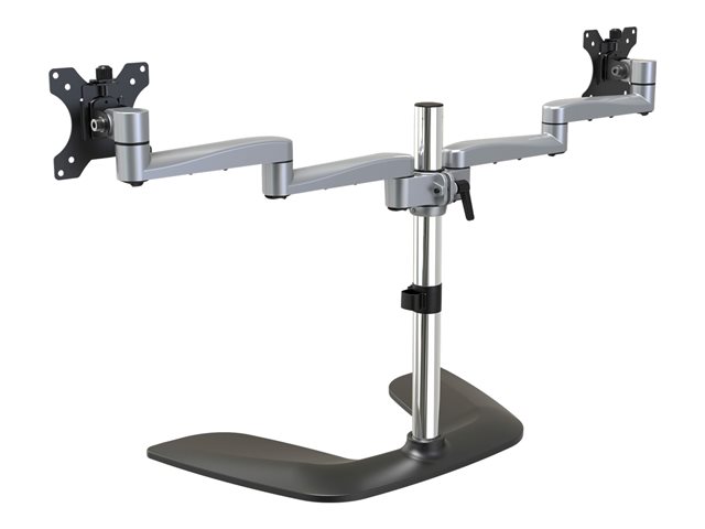 Elara StarTech.com Dual Monitor Stand Ergonomic Desktop Monitor Stand For Up To 32" VESA Displays Free-Standing Articulating Universal Computer Monitor Mo