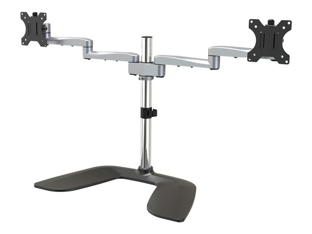 elara StarTech.com Dual Monitor Stand Ergonomic Desktop Monitor Stand for up to 32" VESA Displays Free-Standing Articulating Universal Computer Monitor Mo