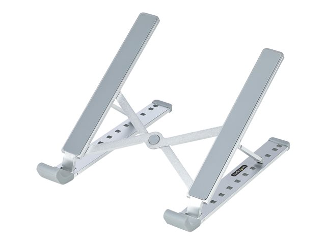 elara StarTech.com Foldable Laptop Riser Stand Portable Height Adjustable Ergonomic Laptop Stand Ventilated Aluminum Frame Supports 22lb (10Kg) Tilt/Rais