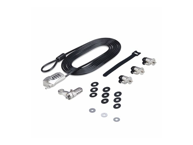 elara StarTech.com Laptop/Desktop & Peripheral Lock Kit 9.8ft (3m) Cable