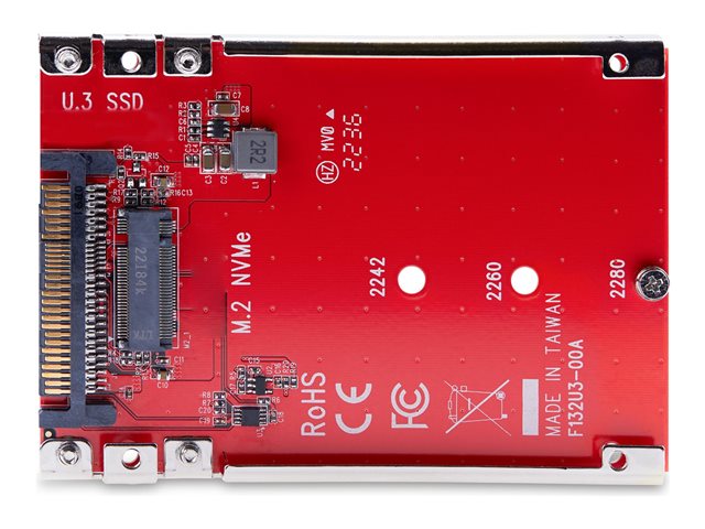 Elara StarTech.com M.2 To U.3 Adapter For M.2 NVMe SSDs PCIe M.2 Drive To 2.5inch U.3 (SFF-TA-1001) Host Adapter/Converter TAA Compliant