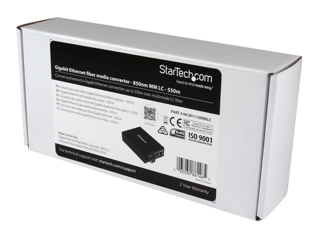 Elara StarTech.com Multimode (MM) LC Fiber Media Converter For 10/100/1000 Network