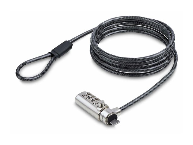 elara StarTech.com Nano Slot Compatible 6.6ft (2m) Cable Lock Laptop Security