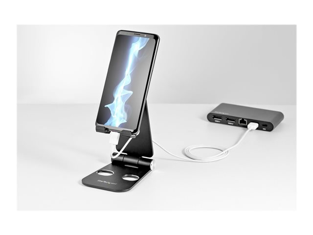 Elara StarTech.com Phone And Tablet Stand Foldable Universal Mobile Device Holder For Smartphones & Tablets Adjustable Multi-Angle Viewing Ergonomic Cell