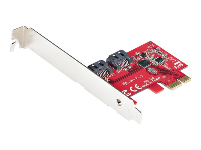 Elara StarTech.com SATA PCIe Card 2 Port PCIe SATA Expansion Card 6Gbps SATA Card Full/Low Profile PCI Express To SATA Adapter ASM1061 Non-Raid SATA Co