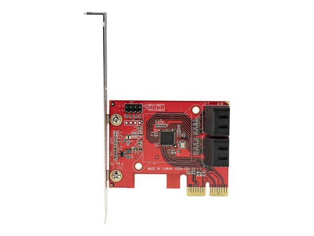 Elara StarTech.com SATA PCIe Card 4 Port PCIe SATA Expansion Card 6Gbps SATA Card Low/Full Profile SATA Stacked Connectors ASM1164 Non-Raid SATA Contro