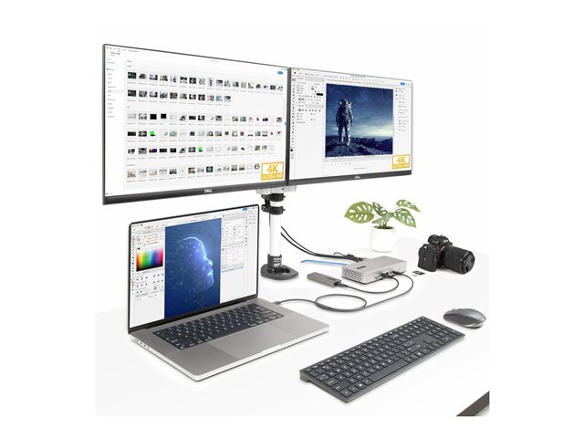 Elara StarTech.com Thunderbolt 4 Multi-Display Docking Station Quad/Triple/Dual Monitor Dock 2x HDMI/2x DisplayPort 7x USB Hub 2.5 Gigabit Ethernet 98W