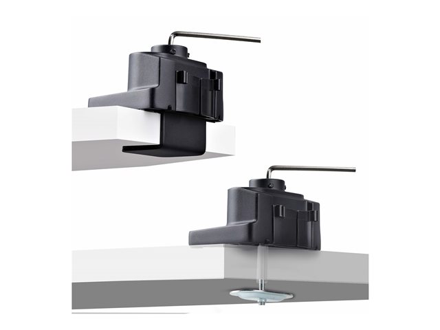 Elara StarTech.com Triple Monitor Desk Mount For Up To Three 27in Screens VESA 75x75/100x100 Tool-Less Arm Adjustments C-Clamp/Grommet Mount Spring-Assi