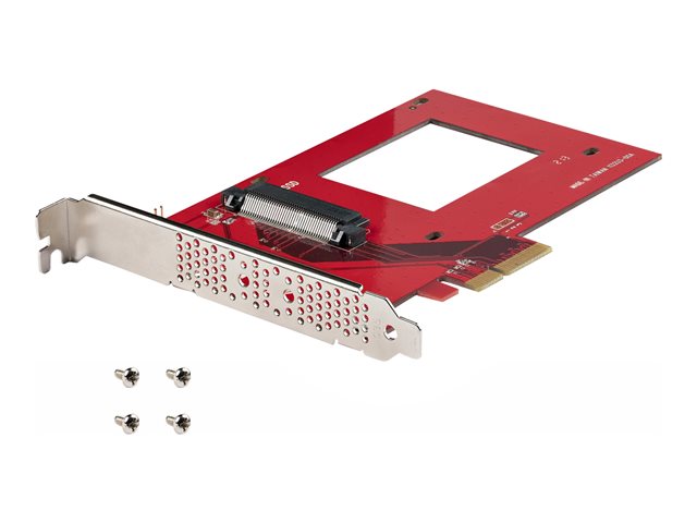 elara StarTech.com U.3 to PCIe Adapter Card PCIe 4.0 x4 Adapter For 2.5" U.3 NVMe SSDs SFF-TA-1001 PCI Express Add-in Card for Desktops/Servers TAA Compl