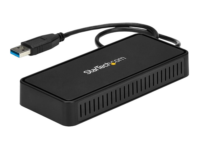 Elara StarTech.com USB 3.0 Mini Dock Dual Monitor USB-A Docking Station W/ DisplayPort 4K 60Hz Video & Gigabit Ethernet 1ft (30cm) Cable Portable USB 3.1