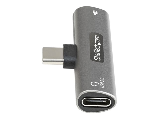 Elara StarTech.com USB C Audio & Charge Adapter USB-C Audio Adapter With USB-C Audio Headphone/Headset Port And 60W USB Type-C Power Delivery Pass-through