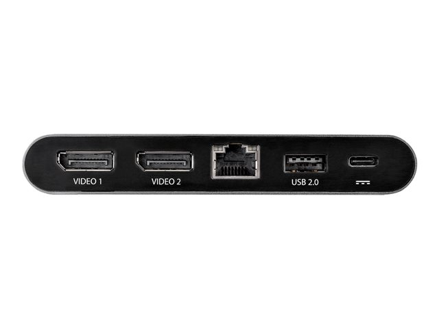 Elara StarTech.com USB C Dock 4K Dual Monitor DisplayPort Mini Laptop Docking Station 100W Power Delivery Passthrough GbE 2-Port USB-A Hub USB Type-C