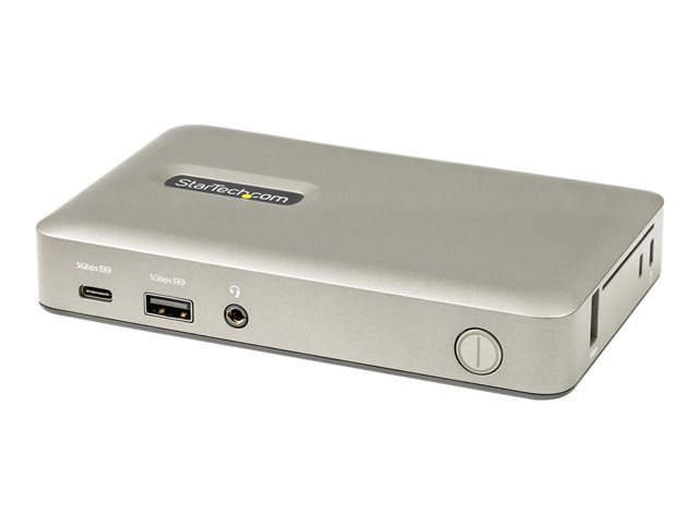 elara StarTech.com USB C Dock USB-C to DisplayPort 4K 30Hz or VGA Mini USB-C Laptop Docking Station with 65W Power Delivery Pass-Through Charging 4-Port