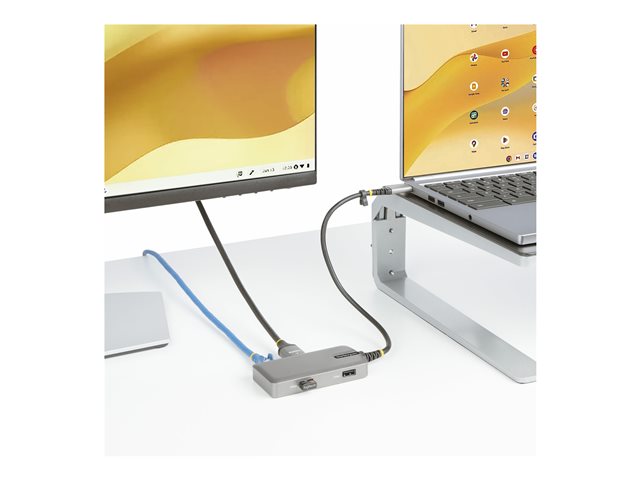 elara StarTech.com USB-C Multiport Adapter 4K 60Hz HDMI w/HDR 2-Port 5Gbps USB 3.0 Hub 100W Power Delivery Pass-Through GbE USB Type C Mini Docking Sta