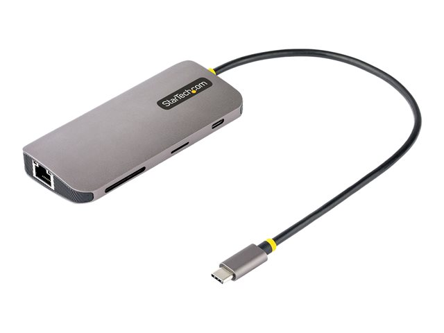 Elara StarTech.com USB C Multiport Adapter 4K 60Hz HDMI Video 3 Pt 5Gbps USB-A Hub 100W Power Delivery Pass-Through GbE SD/MicroSD USB Type-C Mini Tra