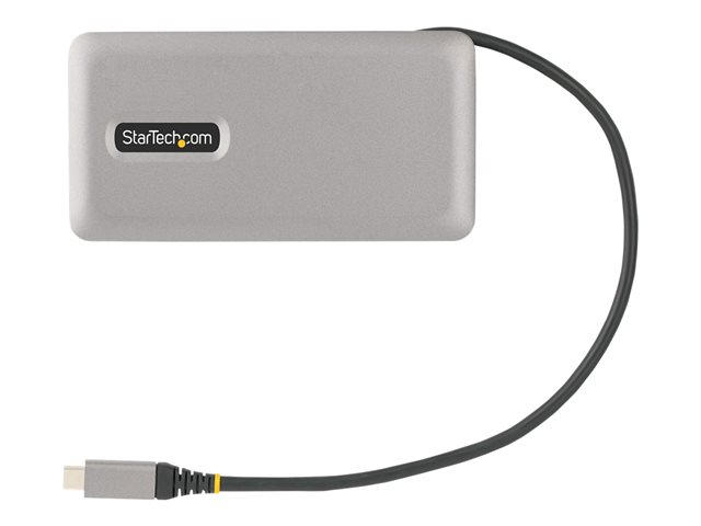 Elara StarTech.com USB-C Multiport Adapter 4K 60Hz HDMI/DP Video 3-Port USB Hub 100W Power Delivery Pass-Through GbE USB Type-C Travel Dock W/ Charging