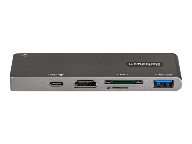 Elara StarTech.com USB C Multiport Adapter For MacBook Pro/Air USB Type-C To 4K HDMI 100W Power Delivery Pass-through Charging SD/MicroSD Slot 2-Port US