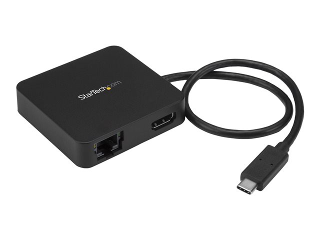 elara StarTech.com USB C Multiport Adapter Portable USB-C Mini Dock 4K HDMI Video Gigabit Ethernet USB 3.0 Hub (1x USB-A 1x USB-C) USB Type-C Multiport