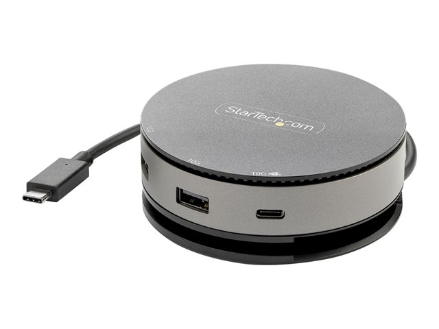 elara StarTech.com USB C Multiport Adapter USB 3.1 Gen 2 10Gbps Type-C Mini Dock with 4K 60Hz HDMI/DisplayPort or 1080p VGA 75W PD Passthrough 3-Port USB