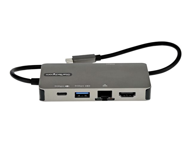 Elara StarTech.com USB-C Multiport Adapter USB-C To 4K 30Hz HDMI Or 1080p VGA USB Type-C Mini Dock With 100W Power Delivery Passthrough 3-Port USB 3.0 Hu