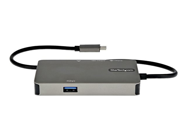 Elara StarTech.com USB-C Multiport Adapter USB-C To 4K 30Hz HDMI Or 1080p VGA USB Type-C Mini Dock With 100W Power Delivery Passthrough 3-Port USB 3.0 Hu