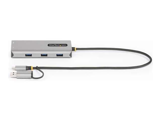 elara StarTech.com USB-C Multiport Adapter w/Attached USB-C to USB-A Dongle Dual HDMI (4K30Hz/1080p60Hz) 3x USB-A Mini Laptop Docking Station Travel Doc