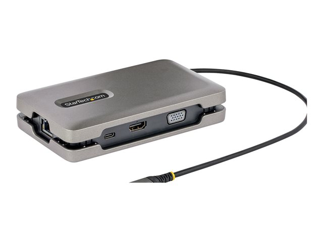 Elara StarTech.com USB-C Multiport Adapter With USB-C DP Alt Mode Video Output / 4K HDMI 2.0 / VGA USB-C Dual Monitor Docking Station 100W PD Pass-Through