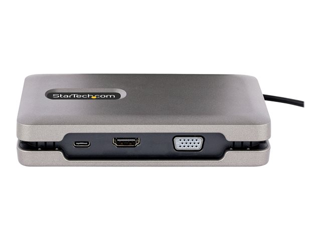 elara StarTech.com USB-C Multiport Adapter with USB-C DP Alt Mode Video Output / 4K HDMI 2.0 / VGA USB-C Dual Monitor Docking Station 100W PD Pass-Through