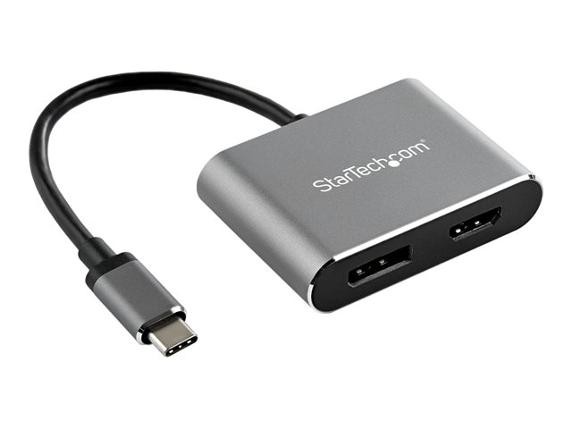 elara StarTech.com USB C Multiport Video Adapter 4K 60Hz USB-C to HDMI 2.0 or DisplayPort 1.2 Monitor Adapter USB Type-C 2-in-1 Display Converter HDMI/DP